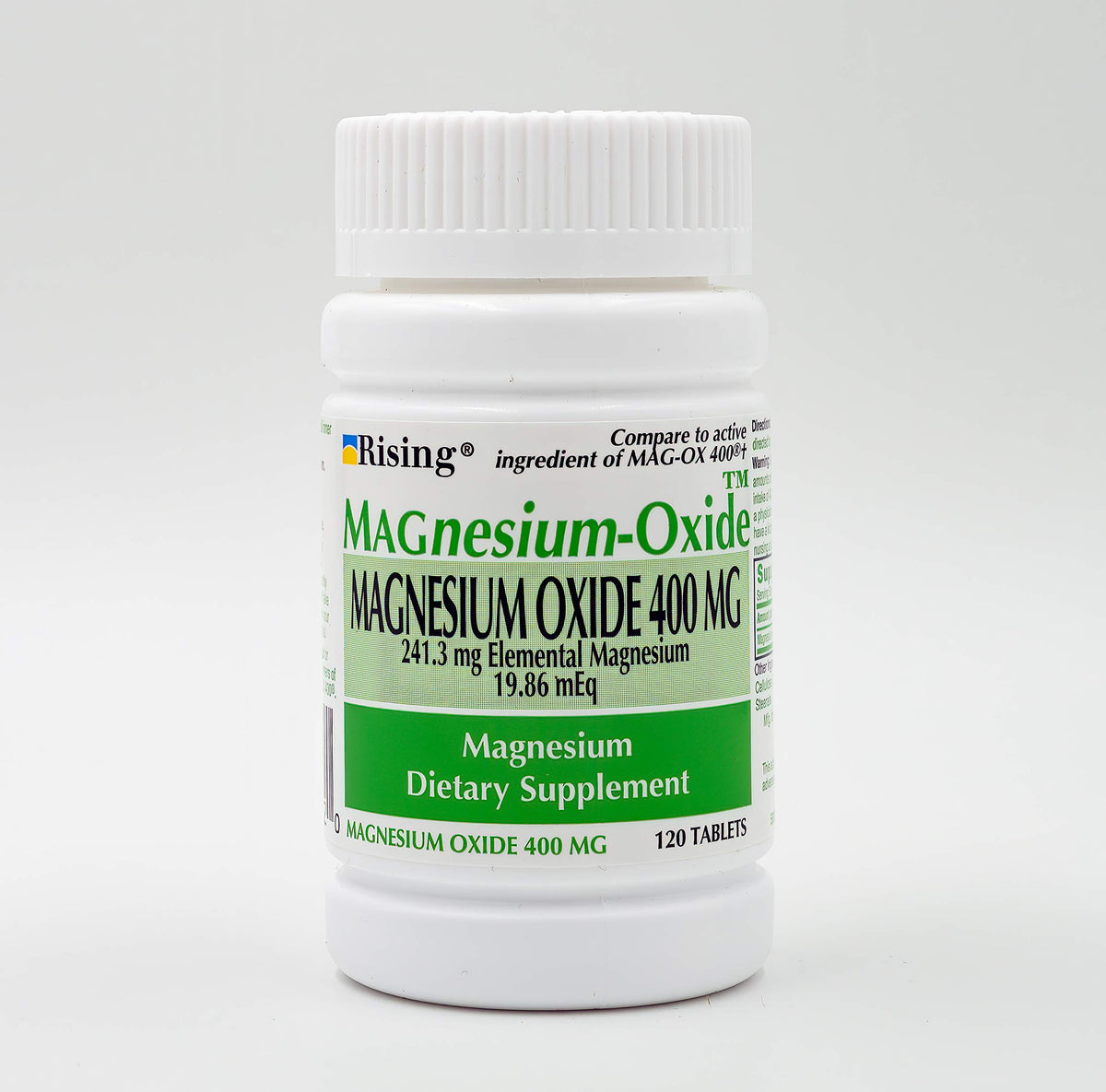 Rising Magnesium Oxide Supplement 100g front view
