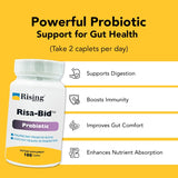 Rising Risa-Bid Probiotic Supplement 60 Capsules on a table