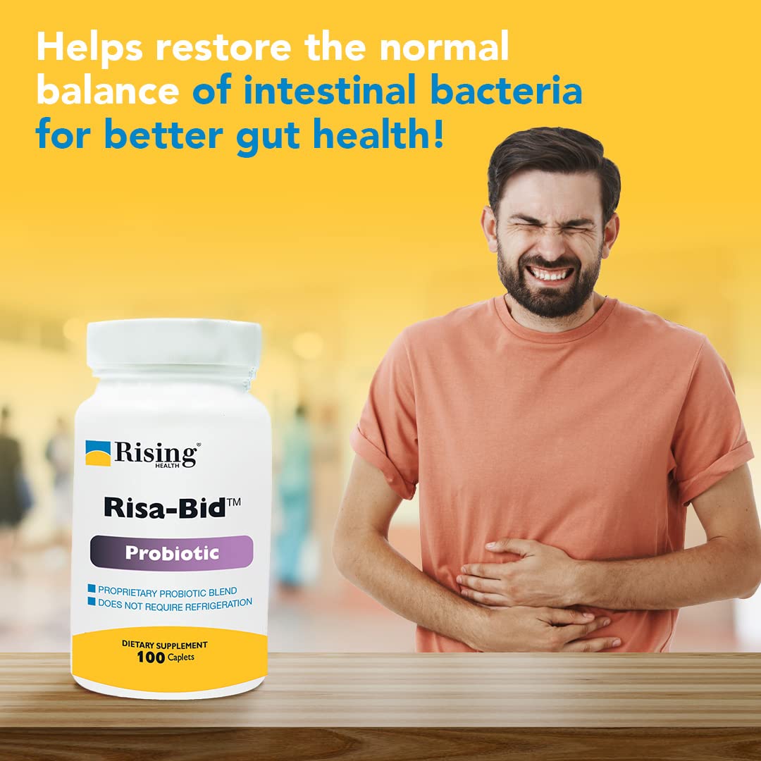 Rising Risa-Bid Probiotic Supplement 60 Capsules opened bottle