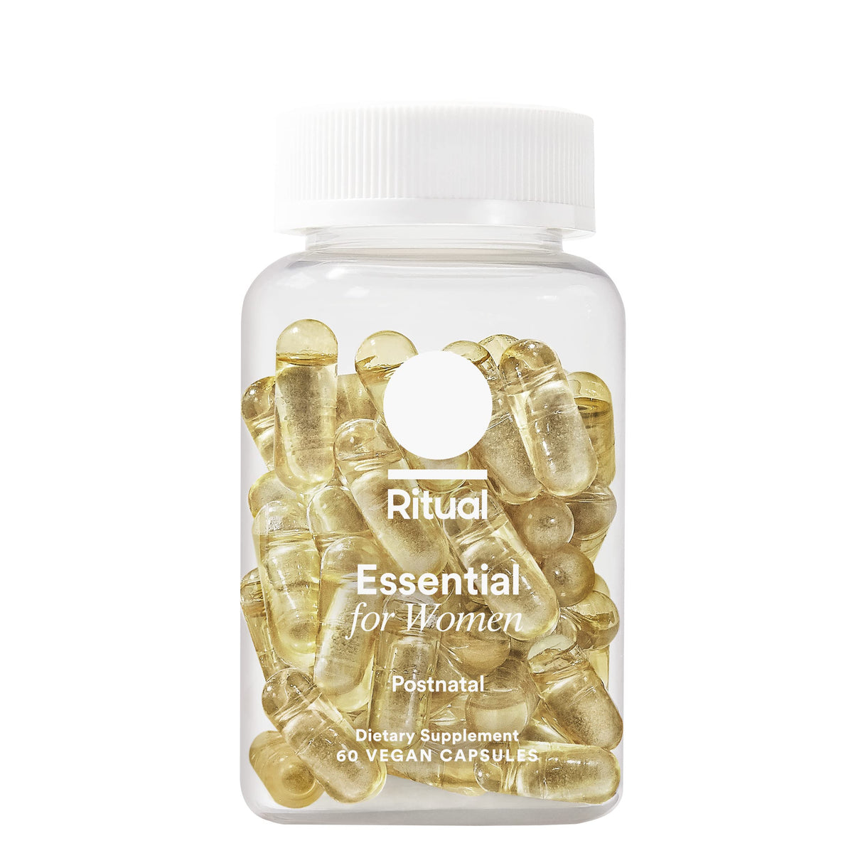 Ritual Essential for Women Postnatal Multivitamin front view with packaging