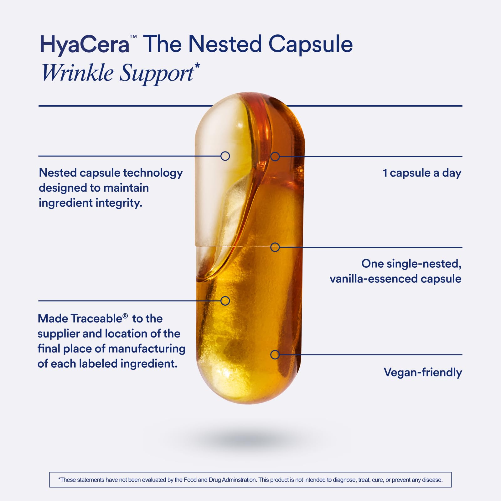 Ritual HyaCera Hyaluronic Acid Supplement opened bottle