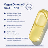 Ritual Omega-3 Vegan Supplement with citrus oil background