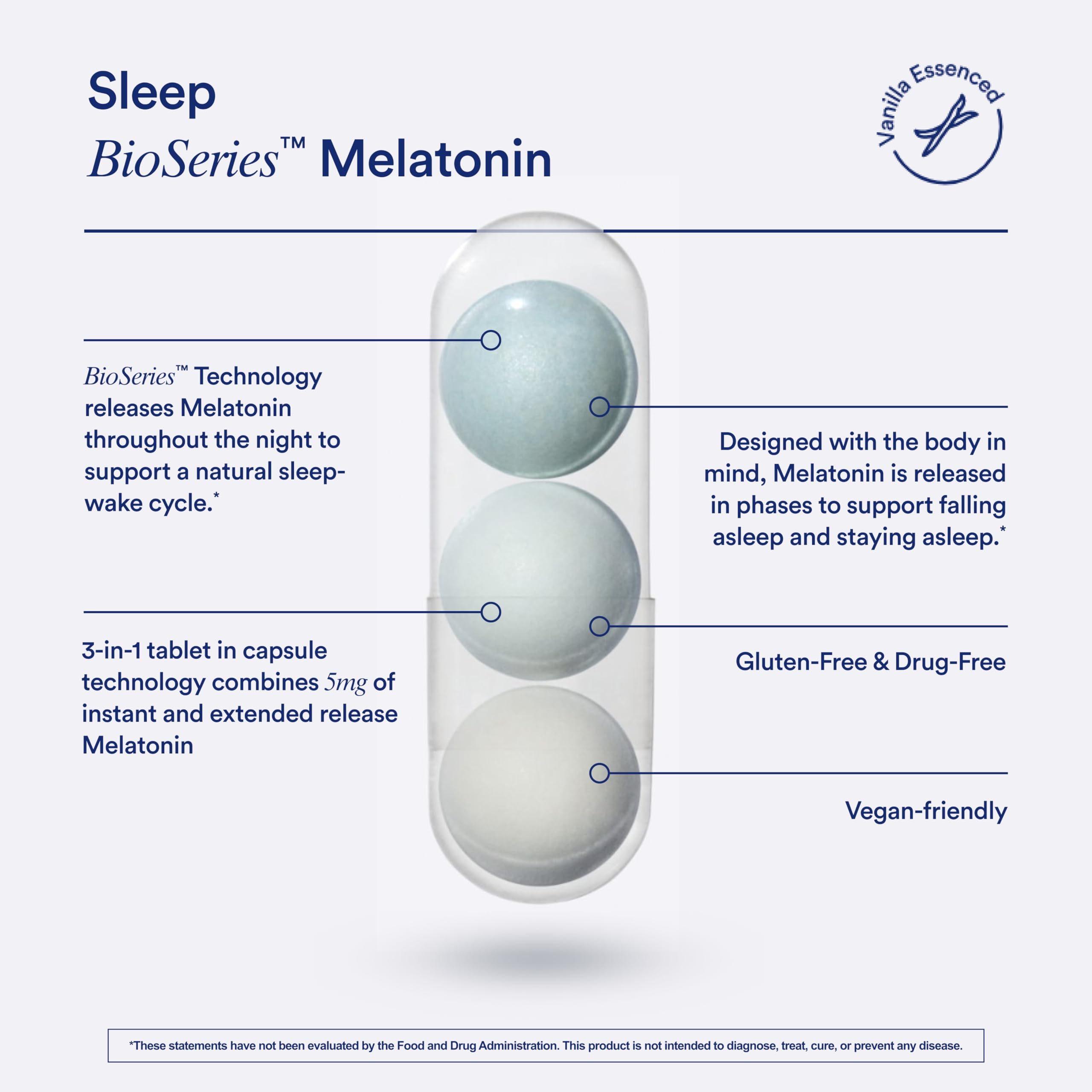 Ritual Sleep BioSeries Melatonin 18g vegan capsules lifestyle scene