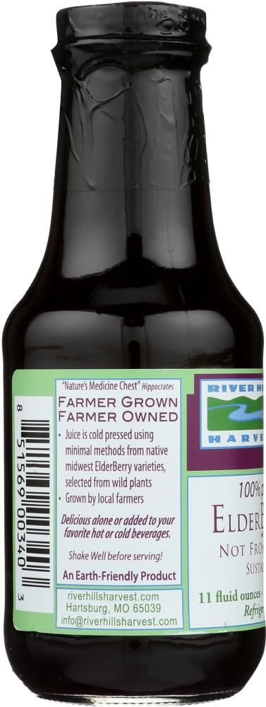 River Hills Harvest Elderberry Juice bottle with packaging