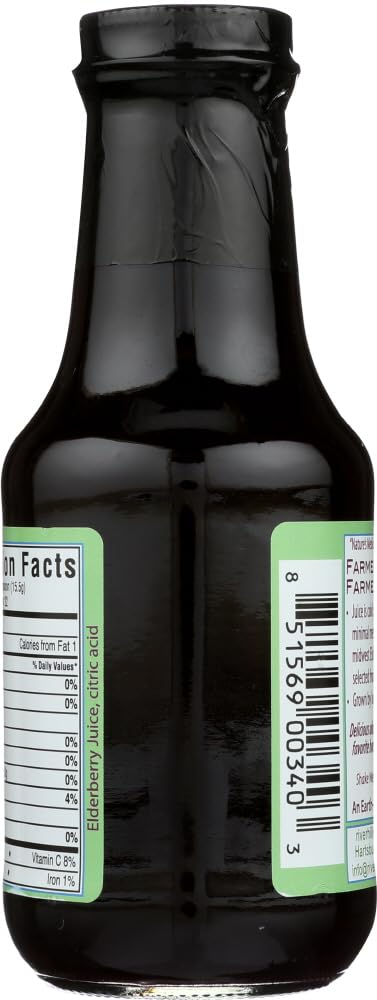 River Hills Harvest Elderberry Juice cold pressed ingredients close-up
