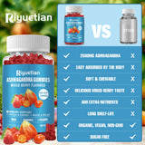 Riyuetian Ashwagandha Gummies back view with nutritional information