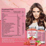 Riyuetian Collagen Gummies 181g back view showing ingredients