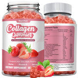 Riyuetian Collagen Gummies 181g front view with strawberry flavour