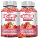 Riyuetian Collagen Gummies front view with natural strawberry flavour