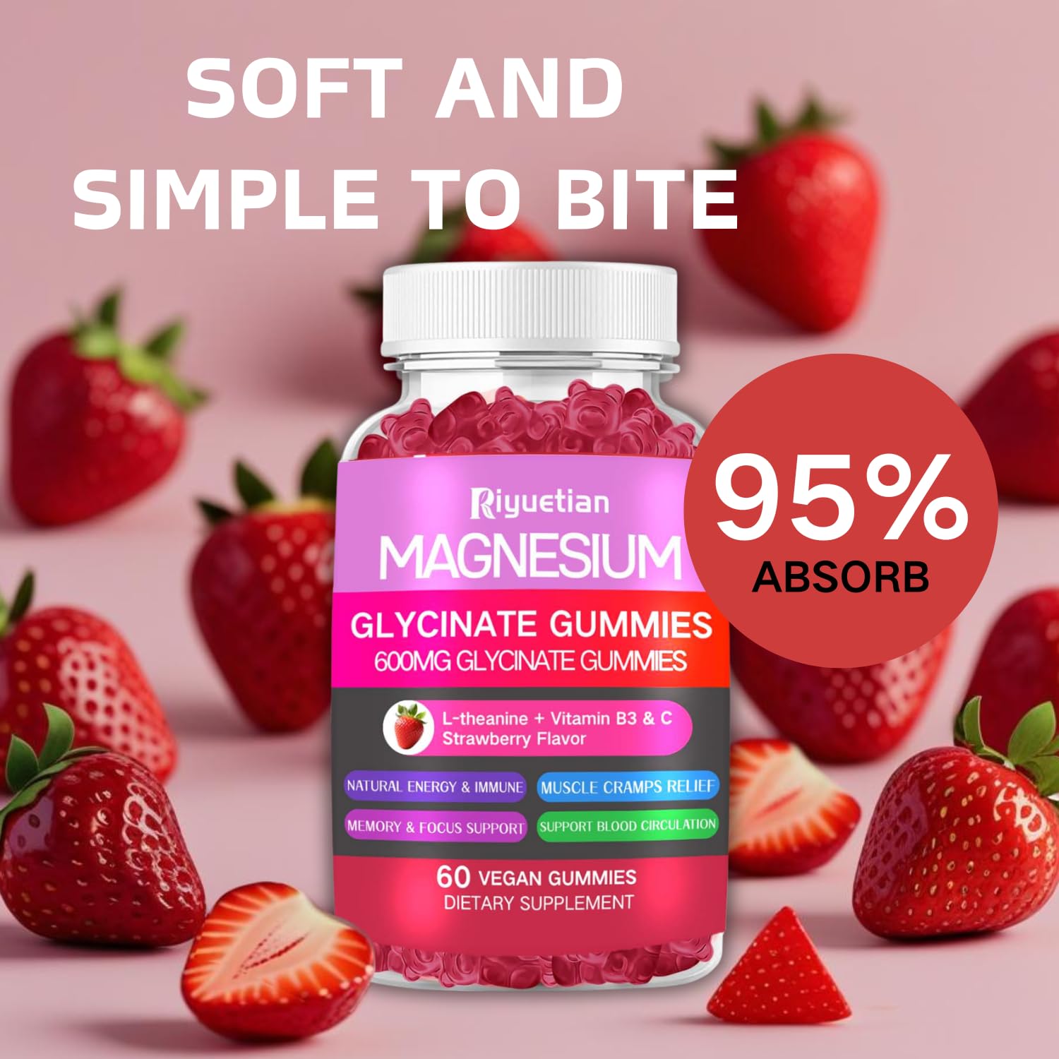 Riyuetian Magnesium Glycinate 222g lifestyle scene