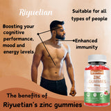 Riyuetian Zinc Gummies showing two gummies