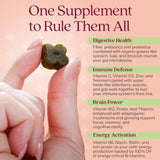 Rizz Multivitamin Gummies in a hand for size reference