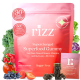 Rizz Spirulina Superfood Gummies front view packaging