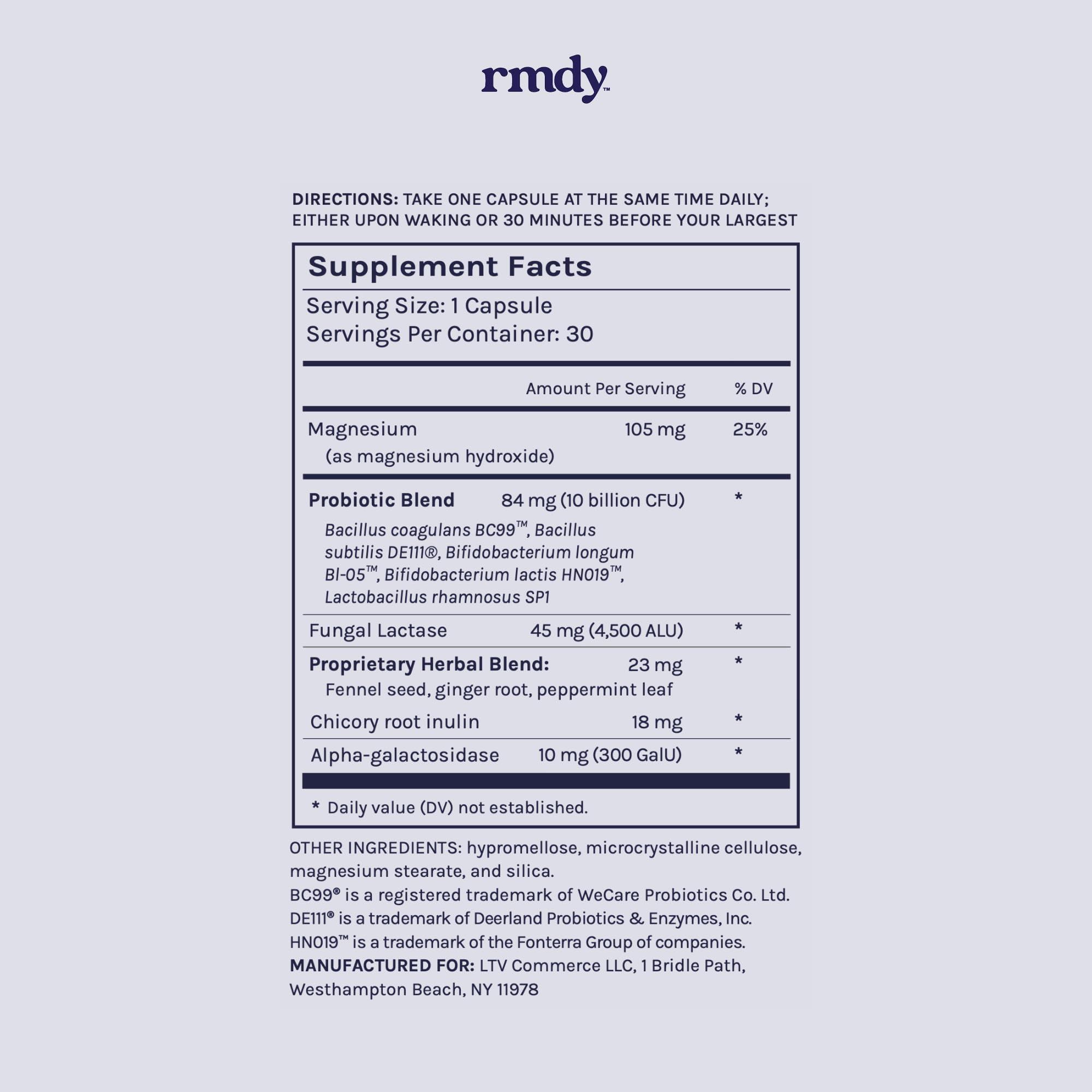 rmdy Probiotic Capsules with a glass of water