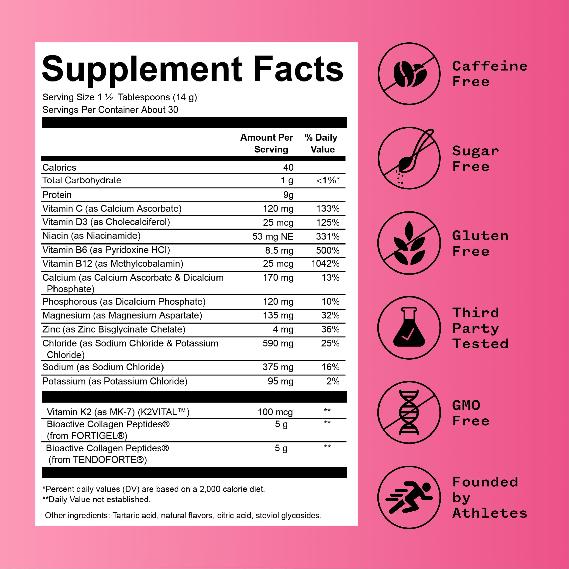 RNWY Collagen Supplement 510g scoop and powder