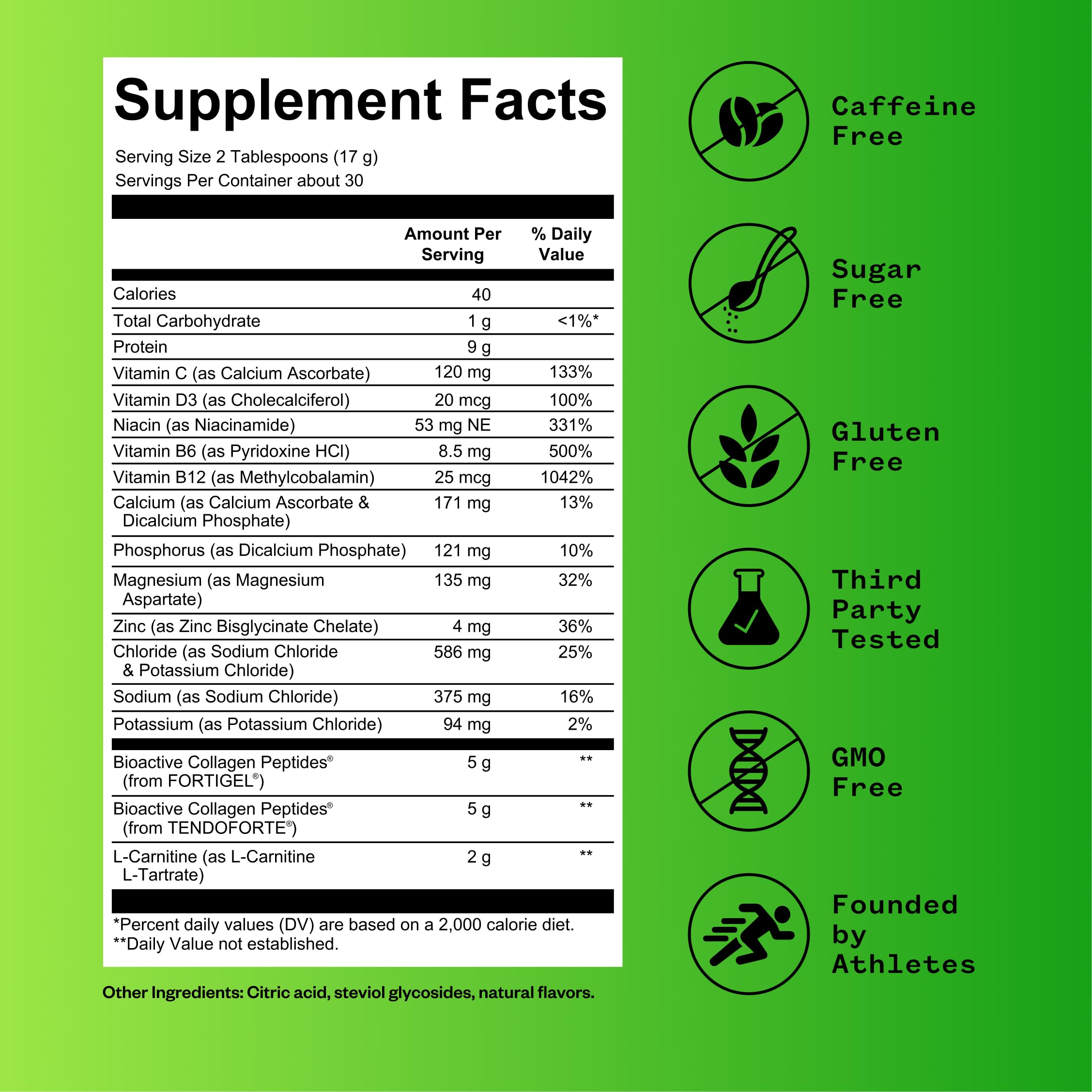 RNWY Foundation Collagen + Electrolytes ingredients list