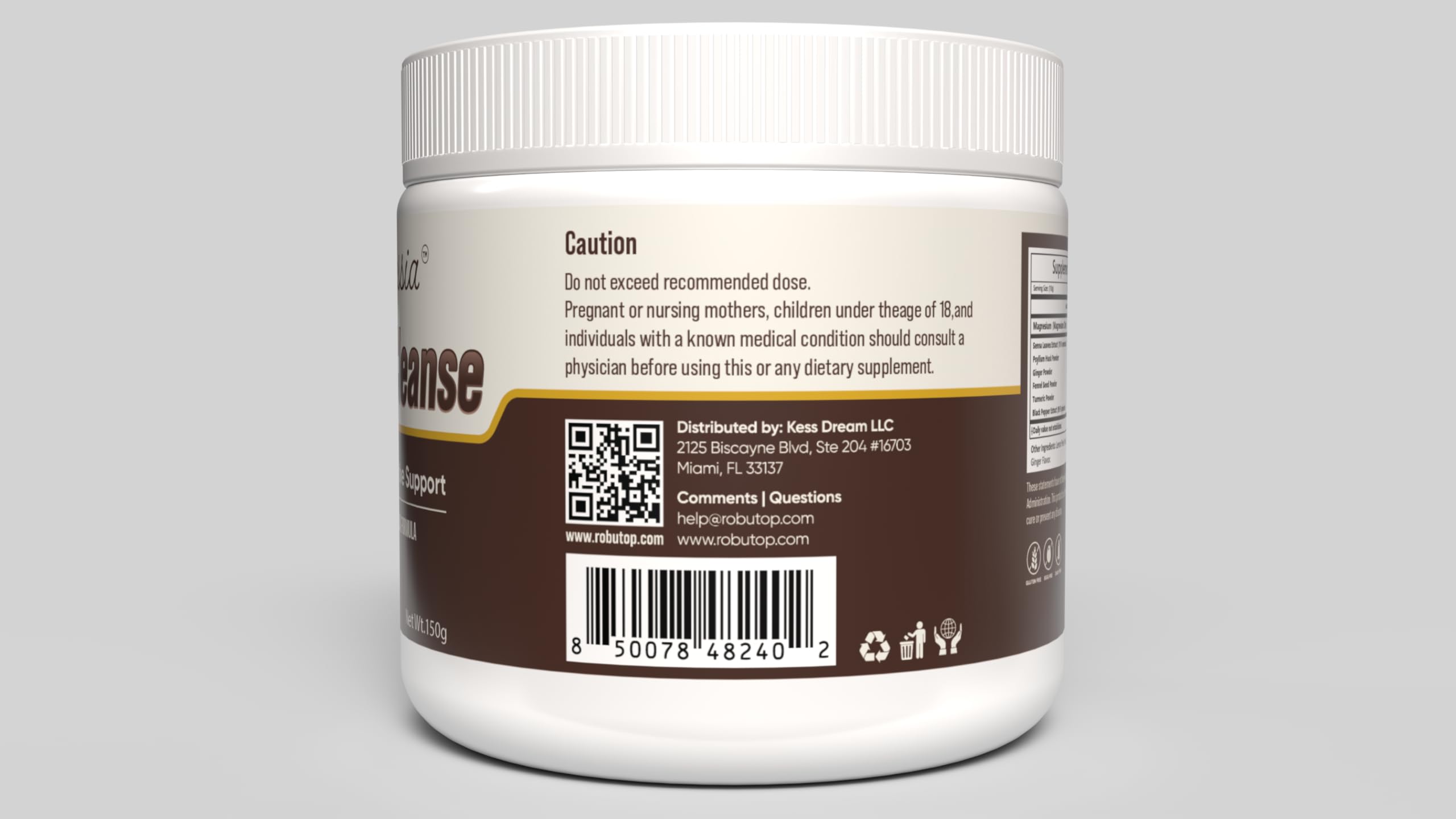 Robutop Slimessia Super Cleanse nutritional information