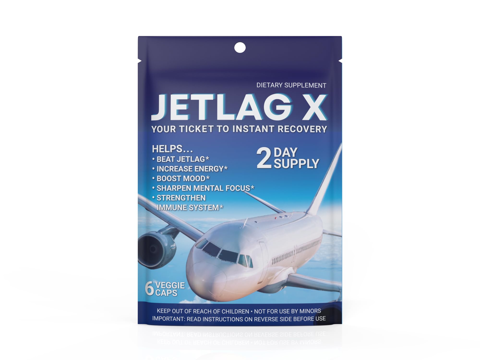 ROCK SOLID JetLagX dietary supplement lifestyle shot