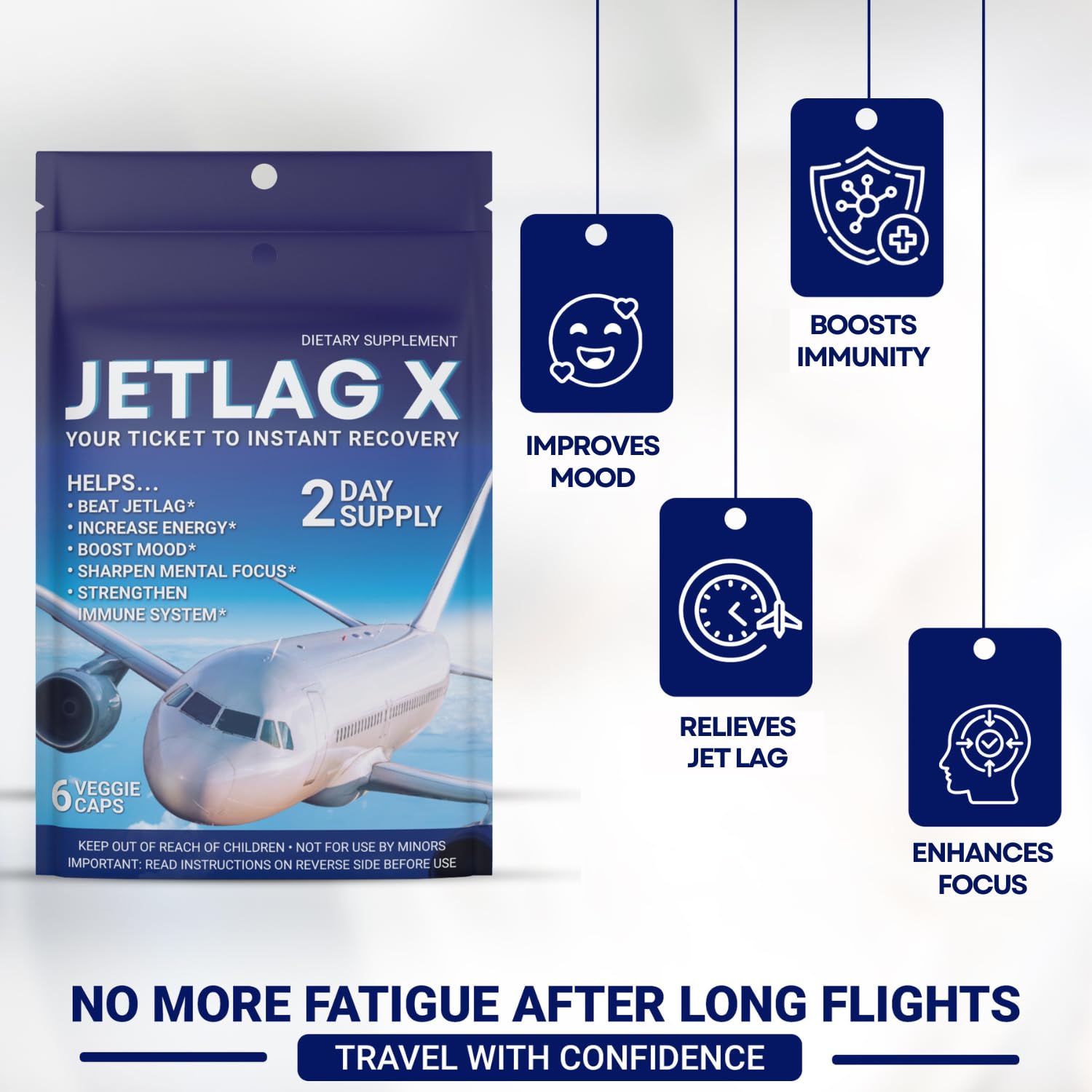 ROCK SOLID JetLagX dietary supplement side view