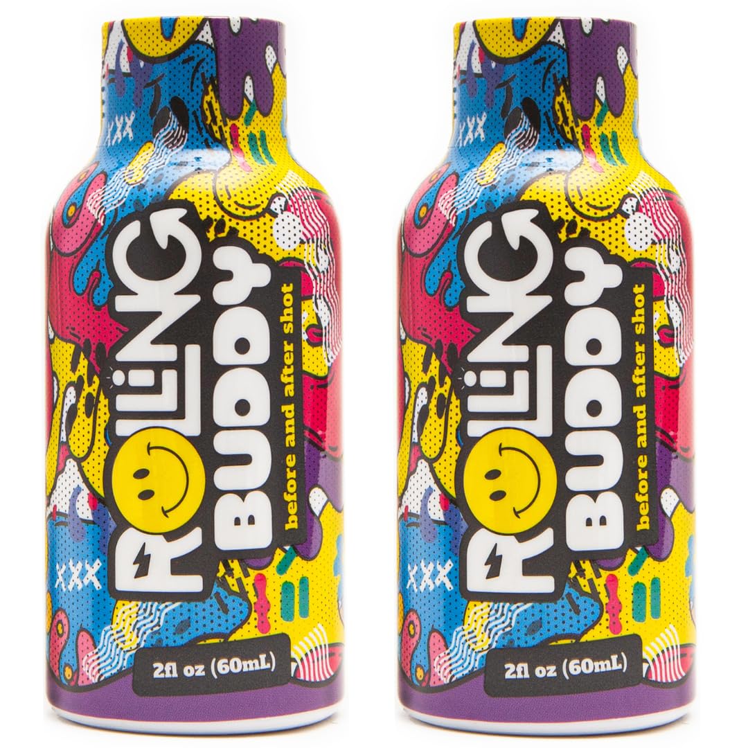 ROLLING BUDDY Rave Drink Shots front view with packaging