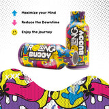 ROLLING BUDDY Rave Drink Shots on a table with party decorations