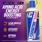 Ronnie Coleman Liquid L-Carnitine 3000 16oz bottle side view