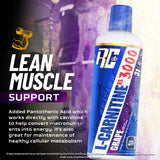 Ronnie Coleman Liquid L-Carnitine 3000 16oz bottle with measuring cup