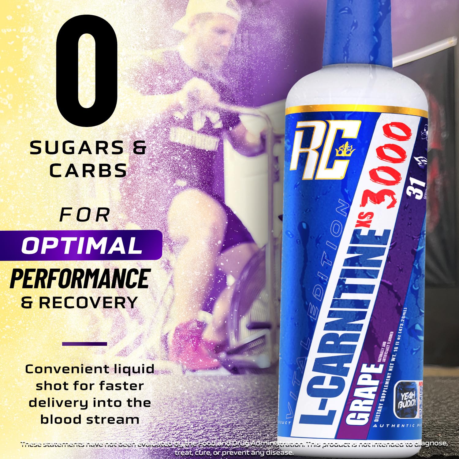 Ronnie Coleman Liquid L-Carnitine 3000 16oz grape flavour