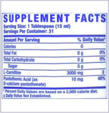 Ronnie Coleman Liquid L-Carnitine 3000 ingredients list