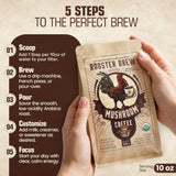 Rooster Brew Coffee Mushroom Coffee ingredients close-up