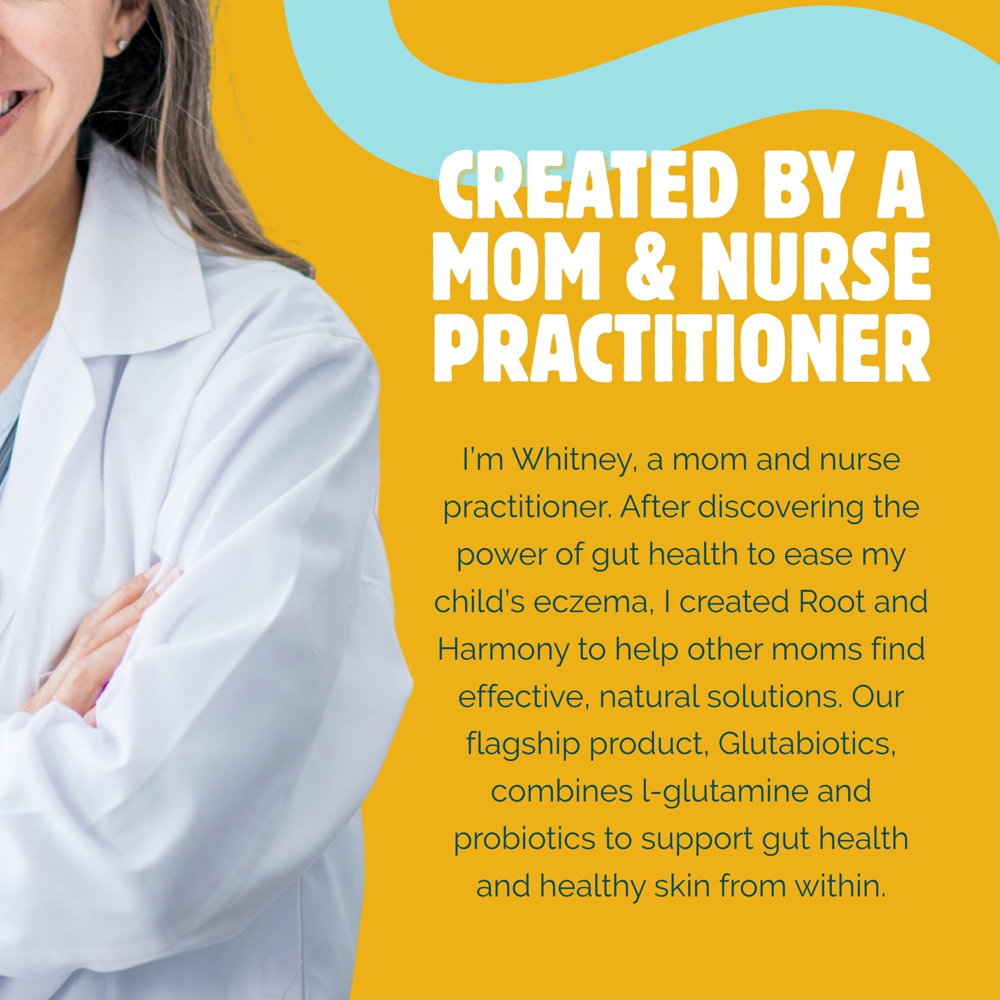 Root and Harmony Probiotic Powder for Kids on a kitchen counter