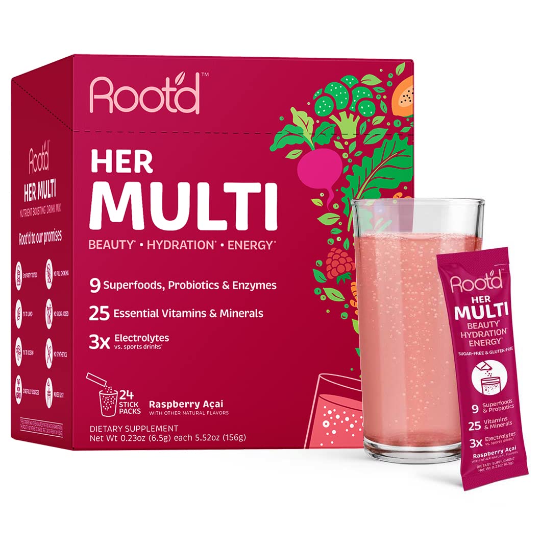 Root'd Multivitamin Drink Mix for Women 200g front view