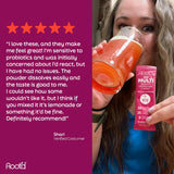 Root'd Multivitamin Drink Mix for Women on a kitchen counter
