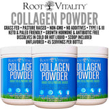 Root Vitality Collagen Peptides Powder mixed in a smoothie