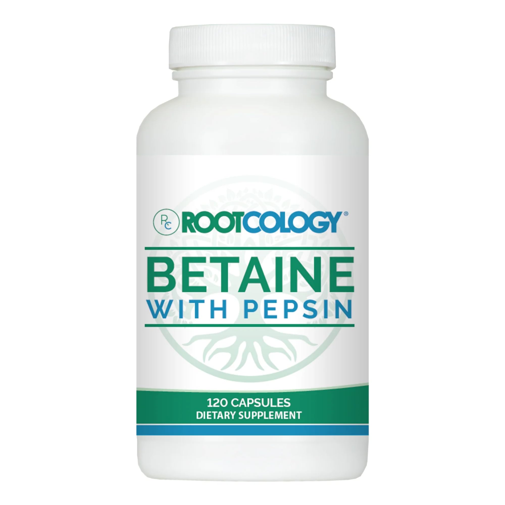 Rootcology Betaine with Pepsin 90 Capsules front view