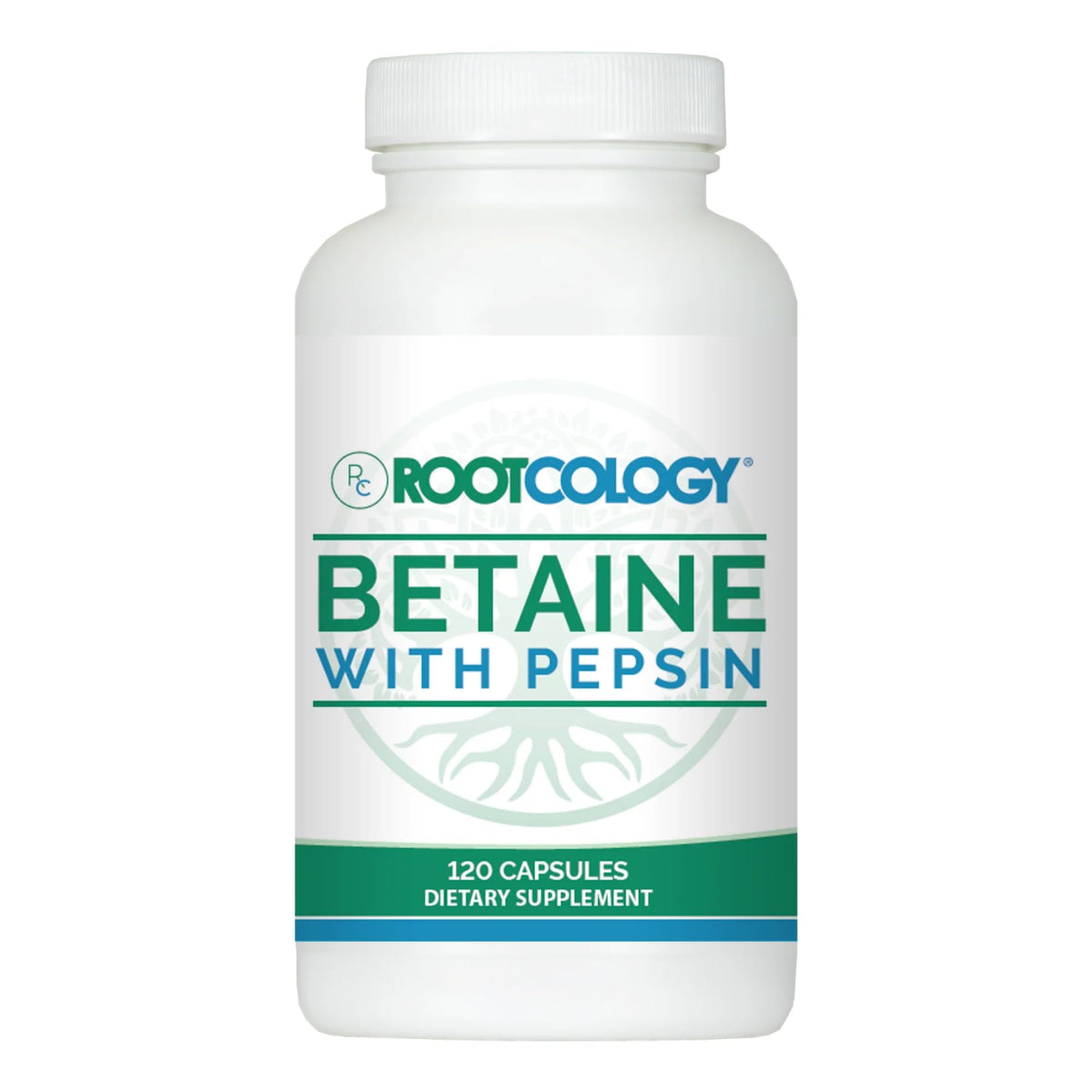 Rootcology Betaine with Pepsin 90 Capsules front view