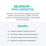 Rootcology Selenium + Myo-Inositol 191g on a wooden table with a plant