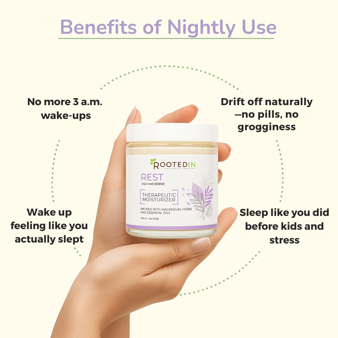 Rooted In Magnesium Sleep Cream 500mg in a daily wellness setting
