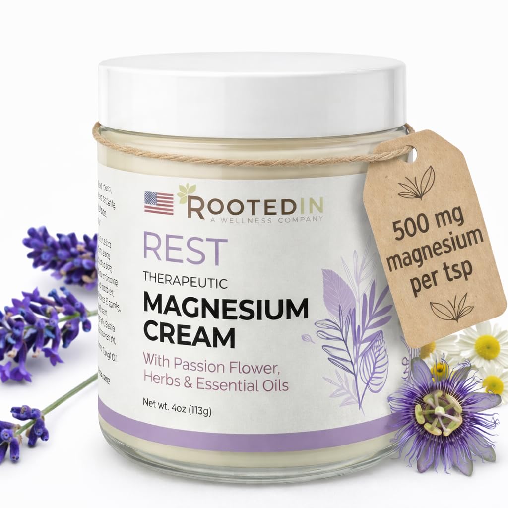 Rooted In Magnesium Sleep Cream 500mg jar front view