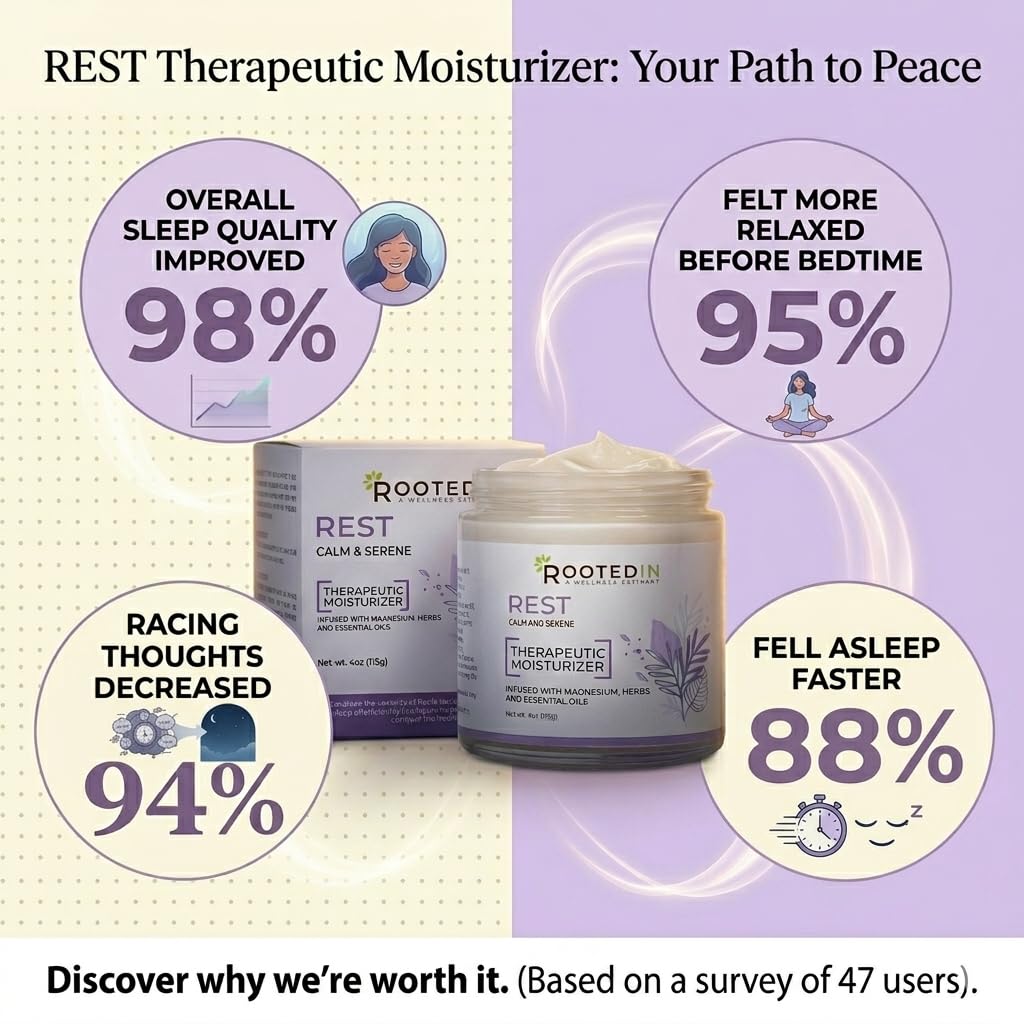 Rooted In Magnesium Sleep Cream 500mg jar side view