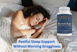 Rooted Intuition Natural Sleep Supplement on a wooden table