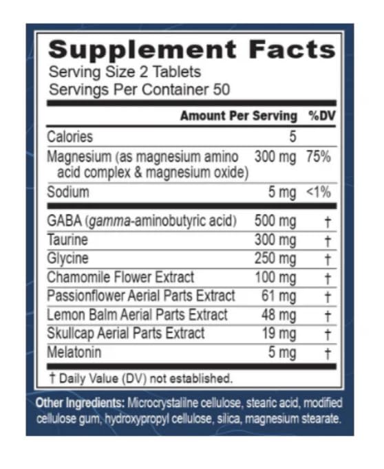 Rooted Intuition Natural Sleep Supplement tablet close-up