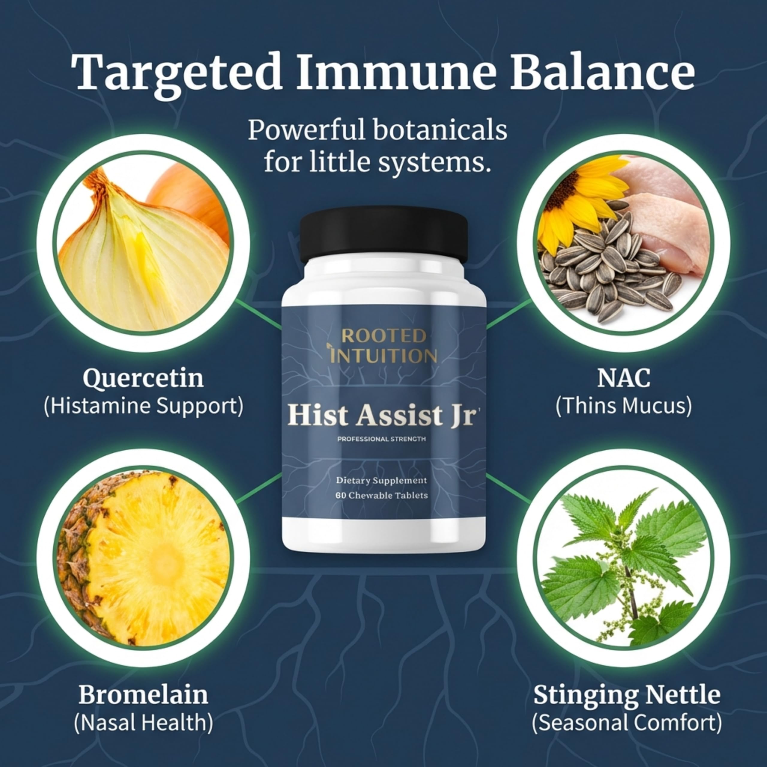 Rooted Intuition Quercetin Chewables berry-flavoured tablets