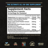 Rooted Origins Sea Moss & Ashwagandha Capsules side view