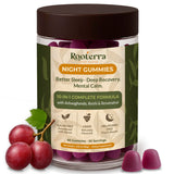 Rooterra Inner Bloom Sleep Gummies front view, grape flavour