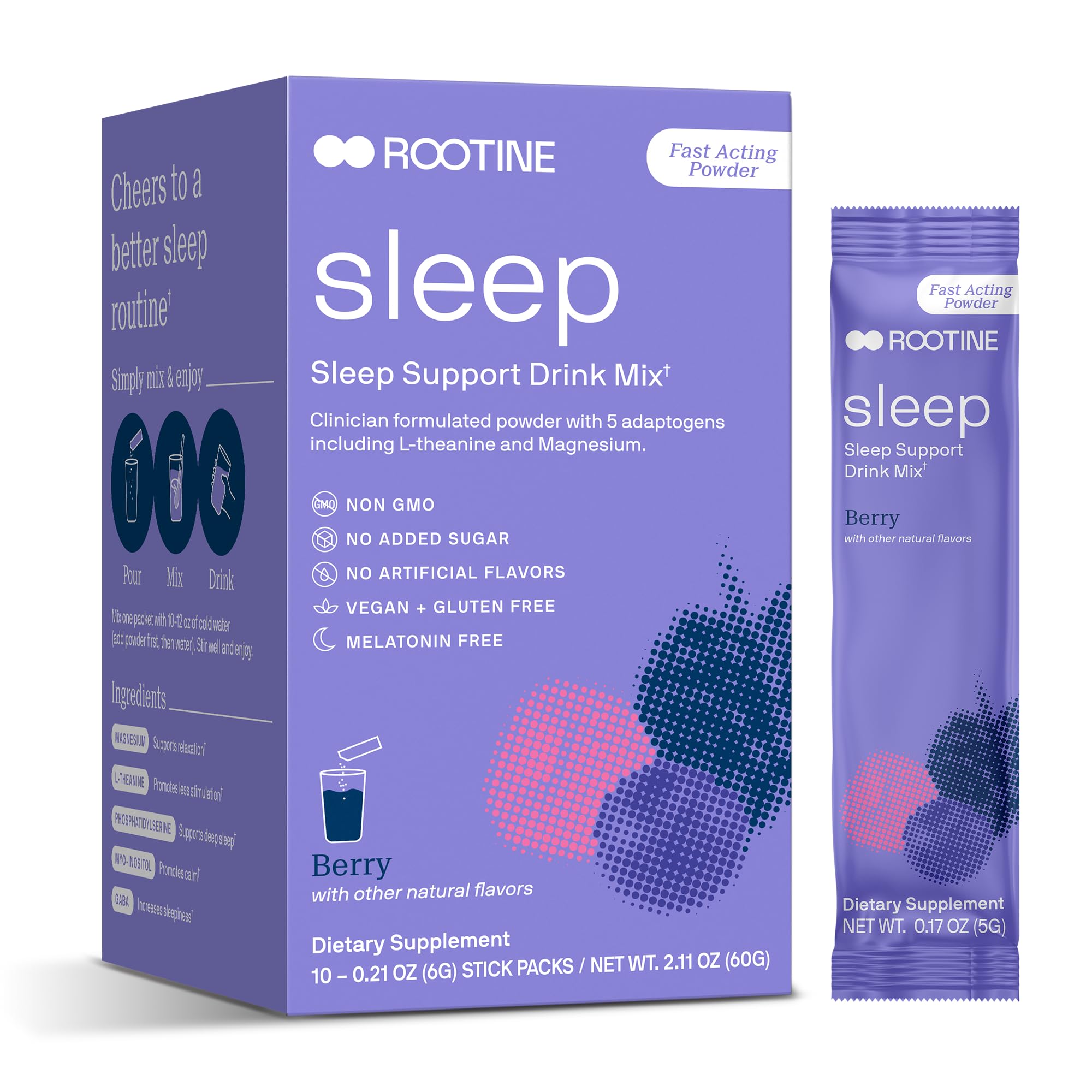 Rootine Calm Magnesium Powder front packaging view