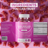 Rosabella Biotin Gummies 5000mcg on a table