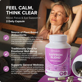 Rosabella Saffron Blend Supplement 30mg capsules side view