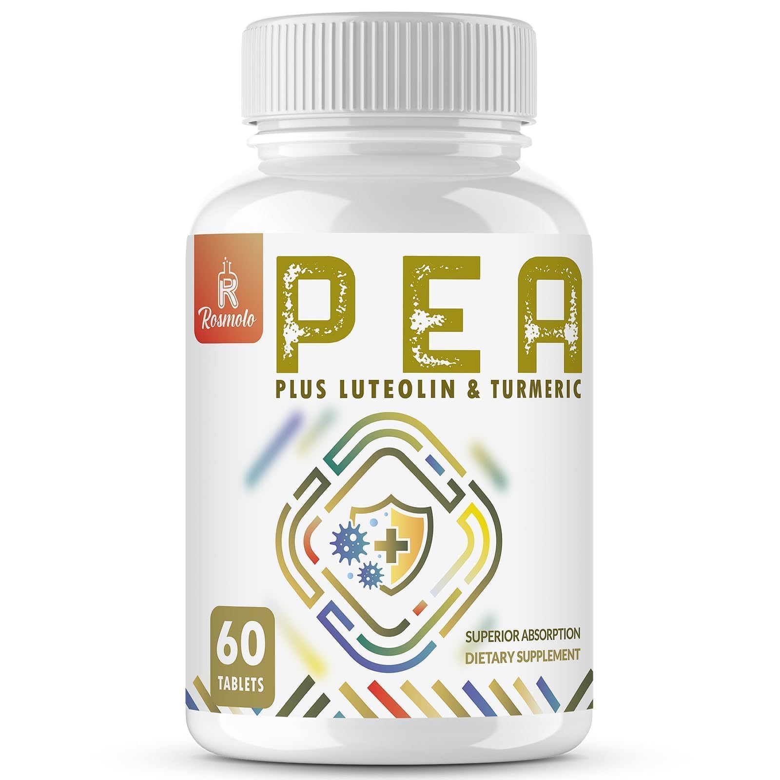 Rosmolo Palmitoylethanolamide supplement bottle front view
