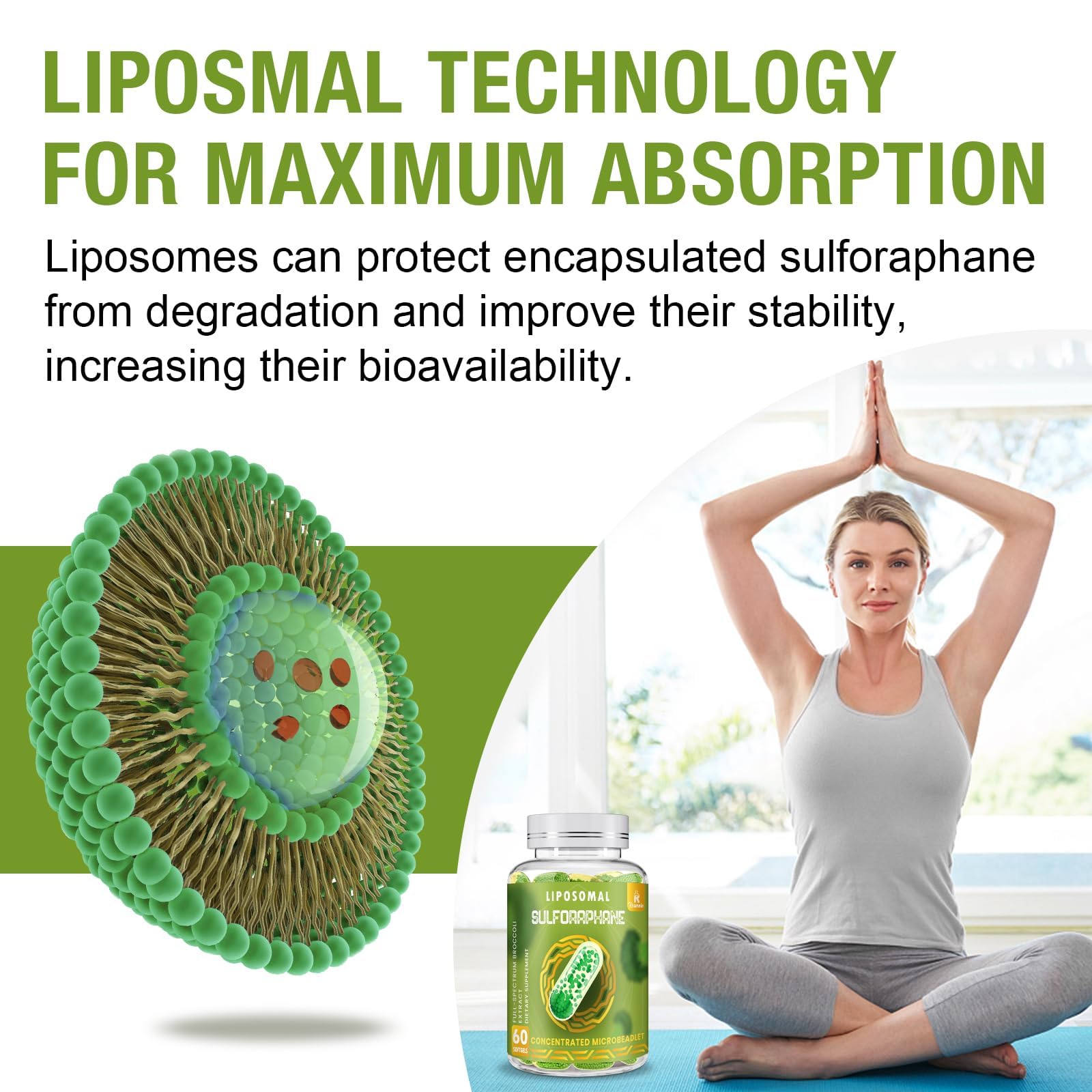 Rosmolo Sulforaphane Supplement bottle side view